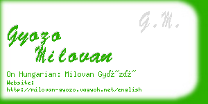 gyozo milovan business card